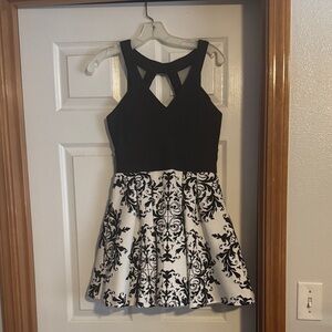 Crystal Doll Black and White Formal Kids Dress